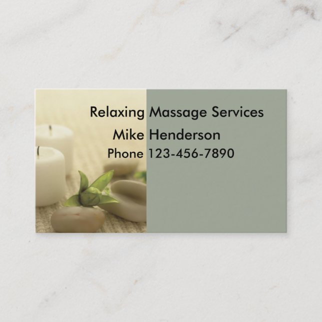 Simple Massage Business Card (Front)