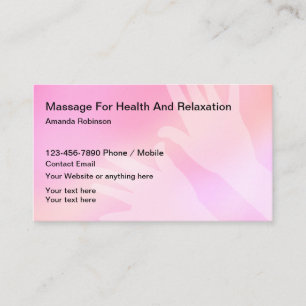 Simple Massage Business Cards Design Template