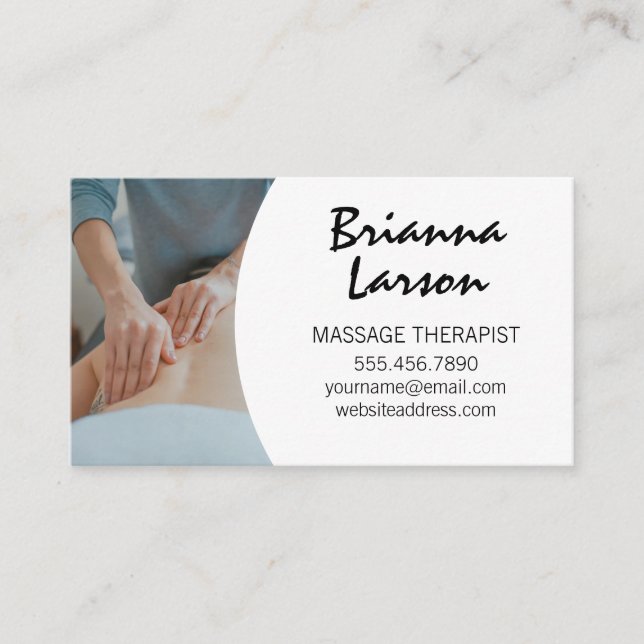 Simple | Massage Therapist Business Card (Front)