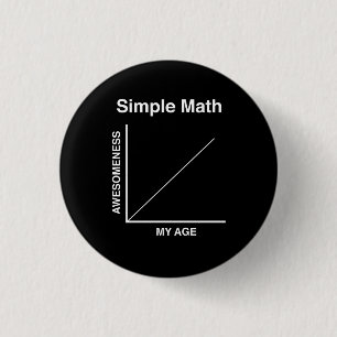 Simple Math 3 Cm Round Badge