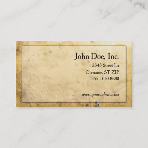 Simple Mediaeval parchment business cards