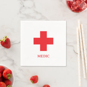 Simple MEDIC & First Aid, Cross, Ambulance, Doctor Napkin
