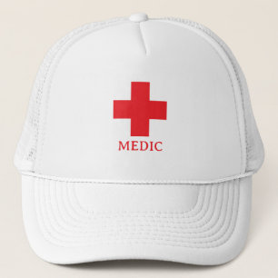 Simple MEDIC & First Aid, Cross, Ambulance, Doctor Trucker Hat