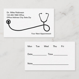 Simple Medical Office Appointment Cards