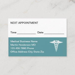 Simple Medical Office Patient Appointment Reminder Card