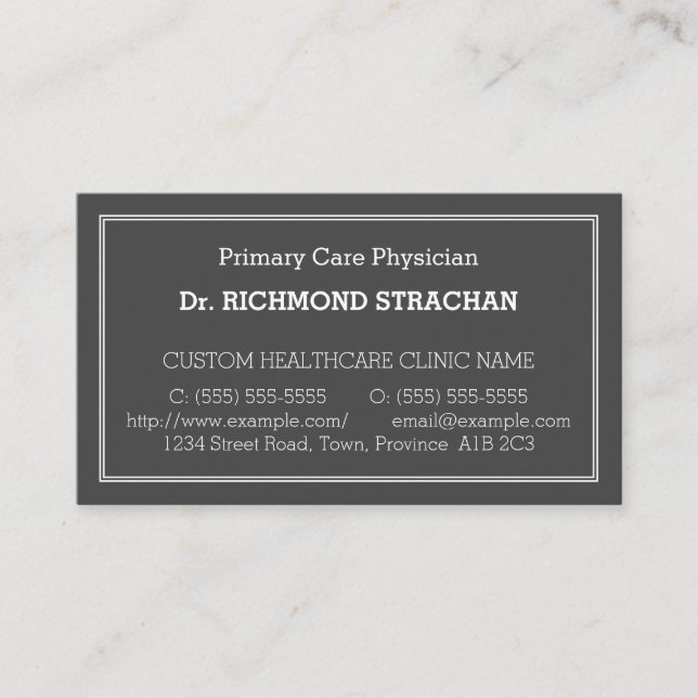 Simple Medical Professional Business Card (Front)