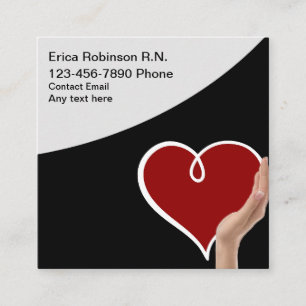 Simple Medical Registered Nurse Theme  Square Business Card