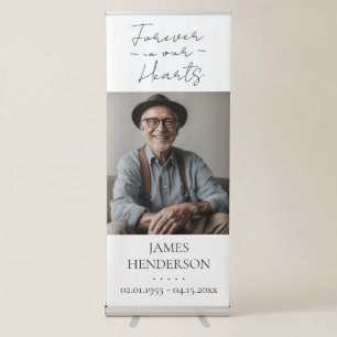 Simple Memorial Photo  Retractable Banner