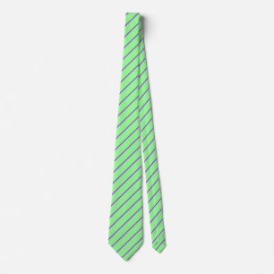 Simple Men's Mint Green and Purple Tie
