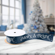 Simple Merry & Bright Blue Christmas