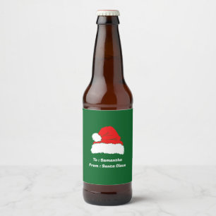 Simple Merry Christmas Beer Bottle Label