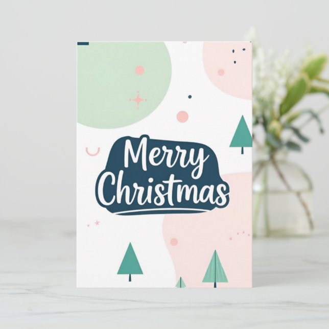 simple merry christmas invitation (Standing Front)