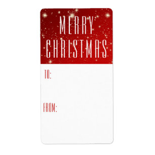 Simple MERRY CHRISTMAS Red To From