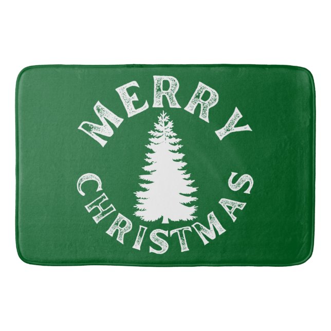 SIMPLE MERRY CHRISTMAS TREE BATH MAT (Front)