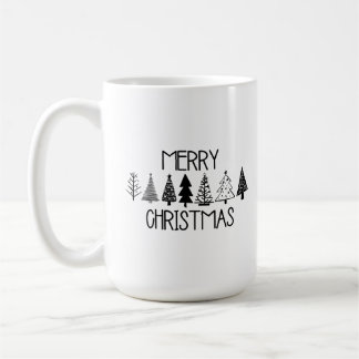 Simple Merry Christmas Trees  Coffee Mug