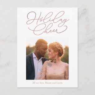 Simple Message EDITABLE COLOR Holiday Postcard