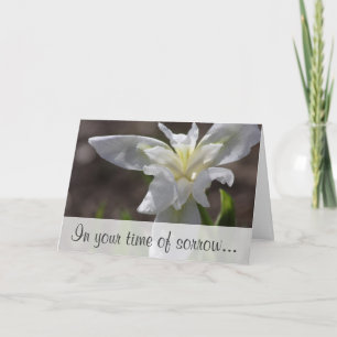 Simple message of sympathy in time of sorrow card