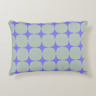 Simple Mid Century Modern Purple Blue Pattern Decorative Cushion