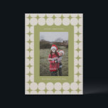 Simple Mid Century Modern Sage Green Photo Holiday Card<br><div class="desc">Simple Mid Century Modern Sage Green Photo Holiday Card</div>
