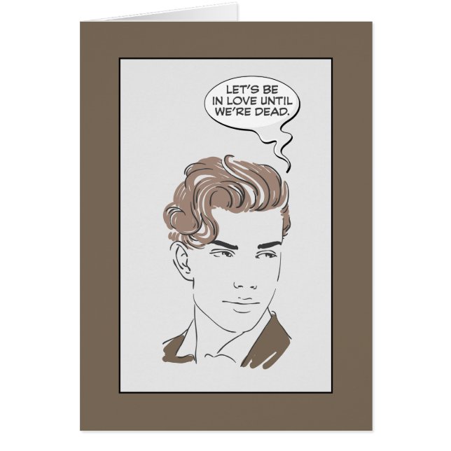 Simple Millennial Romance #1 Anniversary Card (Front)