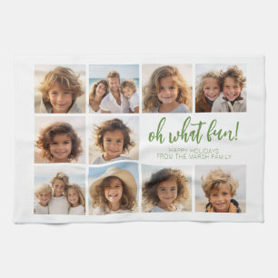 Simple Minimal - 10 Photo Grid - Oh What Fun Tea Towel