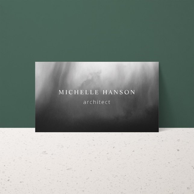 Simple Minimal Abstract Black White Business Card (Creator Uploaded)