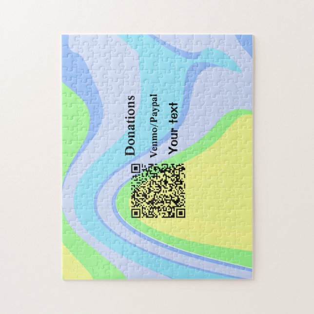 Simple minimal add barcode donations venmo paypal  jigsaw puzzle (Vertical)