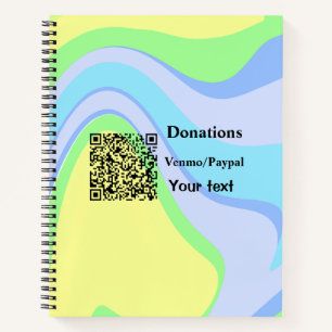 Simple minimal add barcode donations venmo paypal notebook