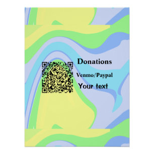 Simple minimal add barcode donations venmo paypal  poster