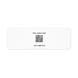 Simple minimal add barcode phone number text compa