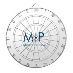 simple minimal add monogram name letter elegant te dartboard