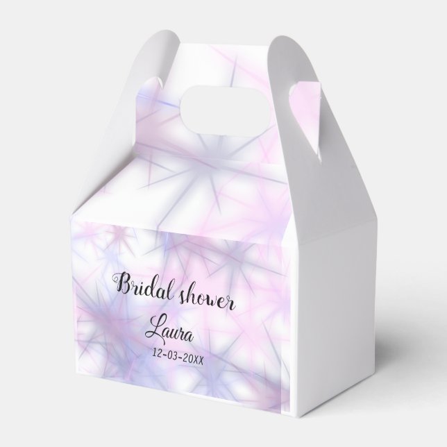 Simple minimal add name bridal shower bride throw  favour box (Front Side)