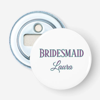 Simple minimal add name bridesmaid  gift year     bottle opener