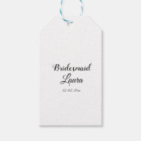 Simple minimal add name bridesmaid  gift year  