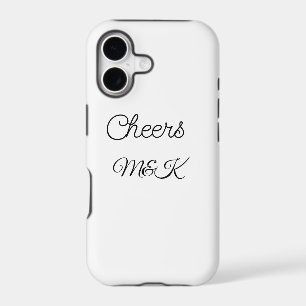 Simple minimal add name cheers couple name custom