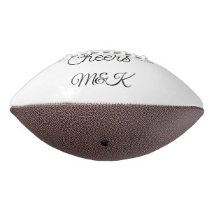 Simple minimal add name cheers couple name custom american football