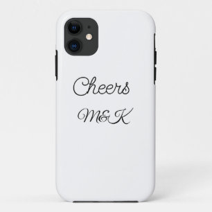 Simple minimal add name cheers couple name custom iPhone 11 case