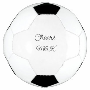 Simple minimal add name cheers couple name custom football