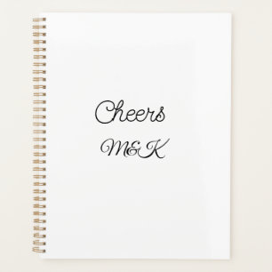 Simple minimal add name cheers couple name custom planner
