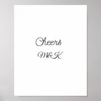 Simple minimal add name cheers couple name custom