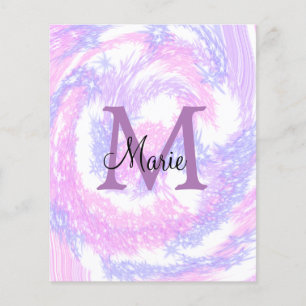 simple minimal add name monogram pink red glitter  flyer