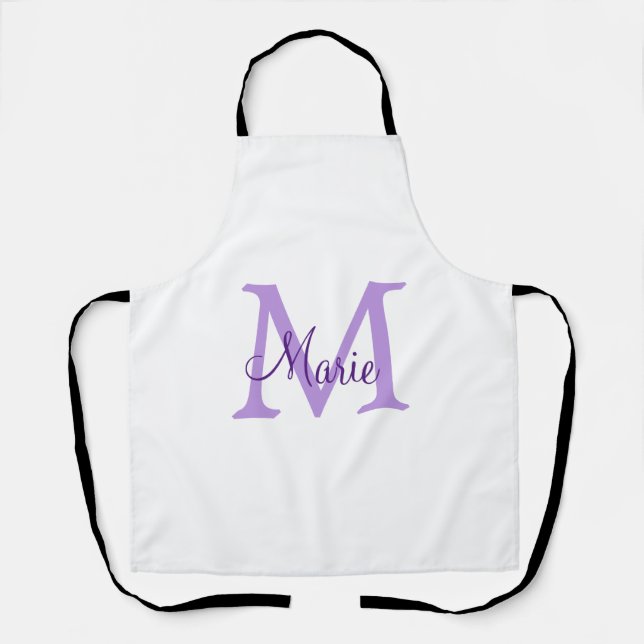 simple minimal add name monogram pink red   throw  apron (Front)