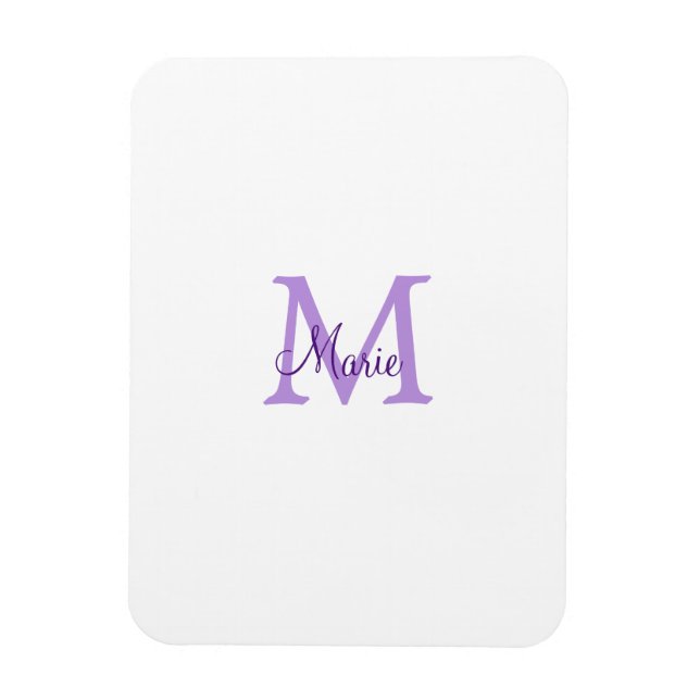 simple minimal add name monogram pink red   throw  magnet (Vertical)