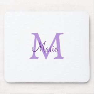 simple minimal add name monogram pink red throw mouse mat