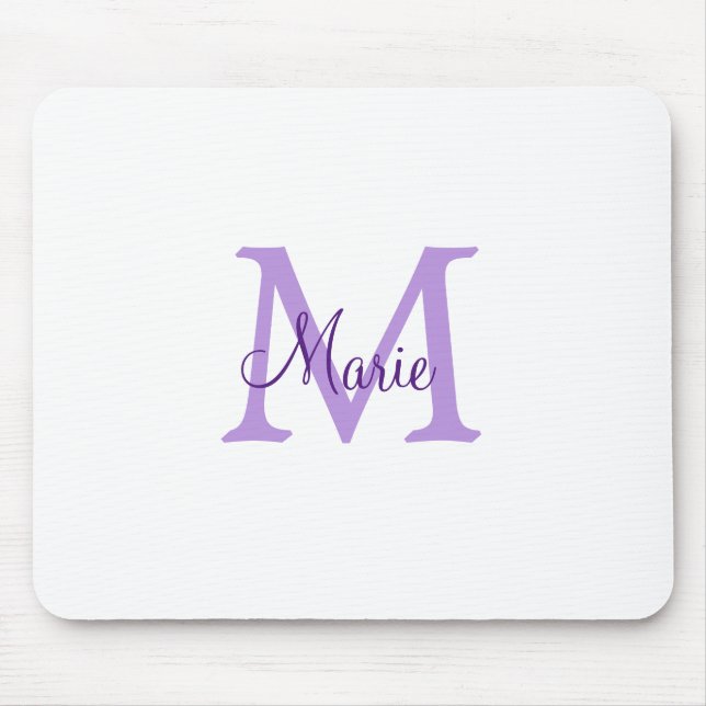 simple minimal add name monogram pink red   throw  mouse mat (Front)