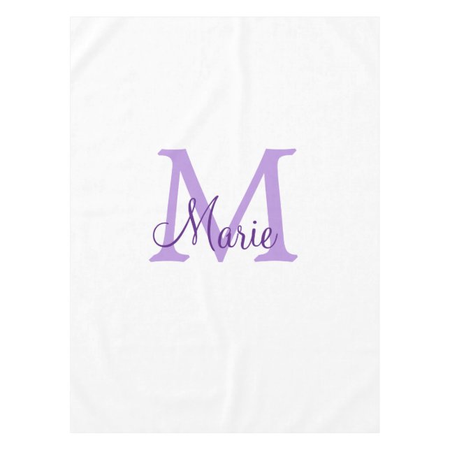 simple minimal add name monogram pink red   throw  tablecloth (Front)