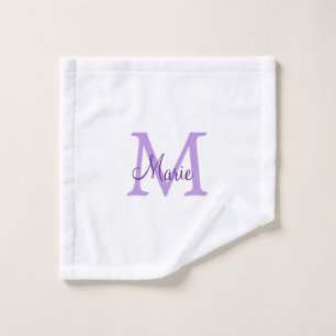simple minimal add name monogram pink red   throw  wash cloth