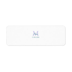 simple minimal add name monogram purple green date