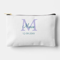 simple minimal add name monogram purple green date