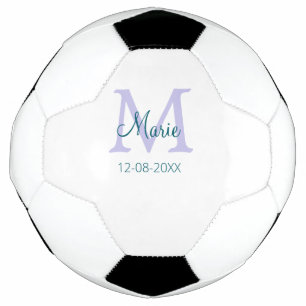 simple minimal add name monogram purple green date football